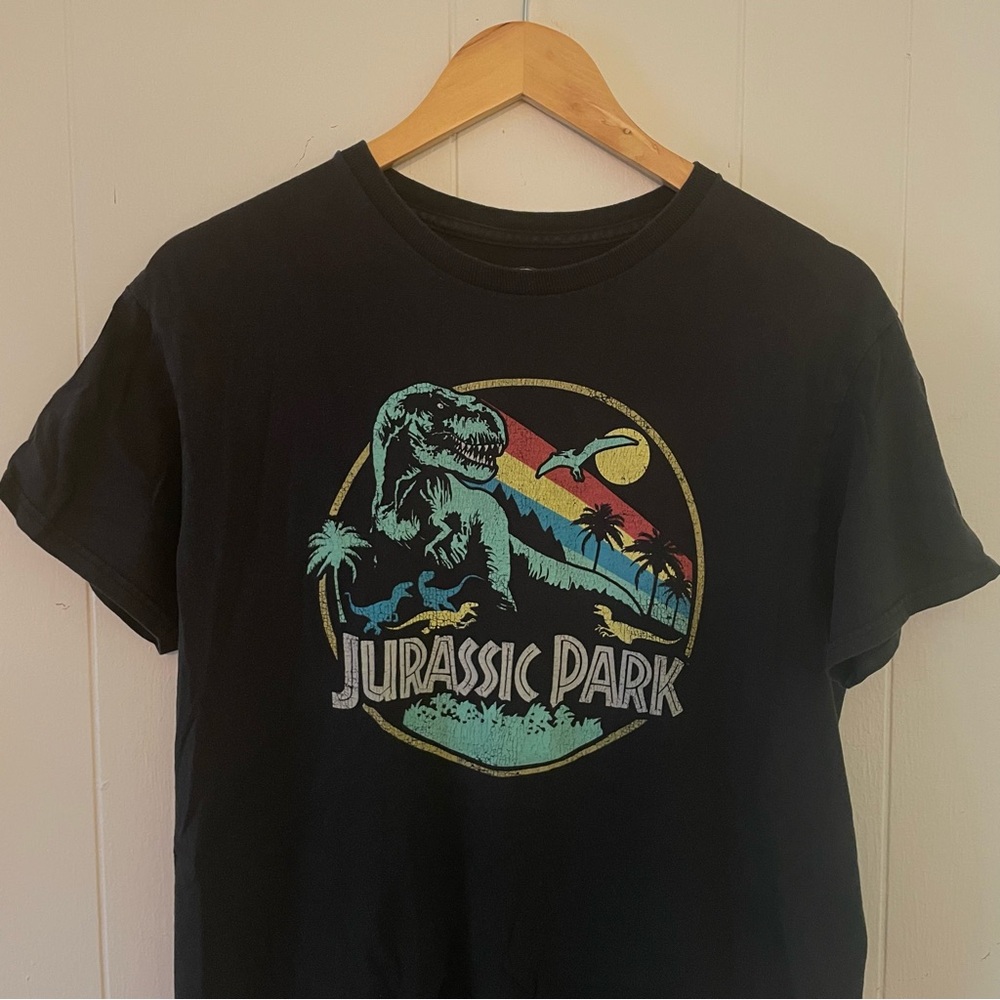 Jurassic Park Black T-Shirt Medium